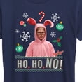 thumbnail image 3 of A Christmas Story - Ho Ho No Pink Bunny Suit  - Women's Short Sleeve Graphic T-Shirt, 3 of 5