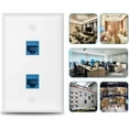 thumbnail image 7 of 2-Pack 2 Port Ethernet Wall Plate, RJ45 Cat6 Female to Female Jack Inline Coupler Face Plates, 2-Port, 7 of 7