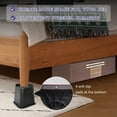 thumbnail image 6 of Sunifier 6" Heavy Duty Furniture Risers, L Shape Design, Supports 7000 lbs, 4 Pack, Black, 6 of 6