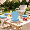 thumbnail image 3 of 20 Pcs Light Blue Paper Plates, 7 Inch Pastel Disposable Dinnerware for 20 Guests, Solid Color Dessert Plates for Baby Shower Birthday Party Supplies, 3 of 6