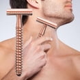 thumbnail image 4 of Maquinilla de afeitar de seguridad de doble filo Yuyangstore clásica para hombres mariposa abierta, 4 of 8