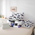 thumbnail image 6 of Manfei Police Car 7-Piece King Bedding,Boys Friendly Pattern King Bed in a Bag,White,Light Gray Reversible, 6 of 7
