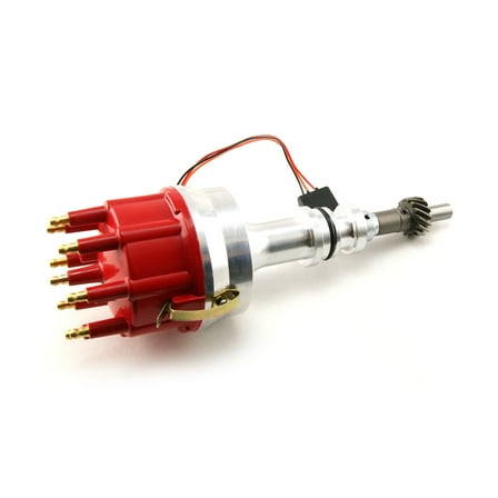 Speedmaster PCE376.1152 Compatible with Ford 351W Windsor Billet All-Electronic Advance Distributor [Red]