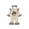 thumbnail image 1 of Dewadbow Baby Christmas Long Flared Sleeve O-neck Jumpsuit Bowknot Headband, 1 of 6