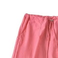 thumbnail image 3 of Ndbuld Womens Cargo Pants with Pockets Low-rise Loose Casual Drawstring Bow Lace-up Overalls and Pants Christmas Deals,L,Hot Pink, 3 of 5