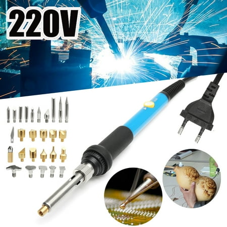 Wood Burning Inserts 220V/110V 60W Wood Burning Pen Soldering Tips Set Pyrography Leather Craft Hobby Art Tool ()