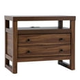 thumbnail image 2 of Better Homes & Gardens Ezra 2-Drawer Nightstand with USB, Walnut Finish, 2 of 10