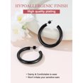 thumbnail image 6 of FOCALOOK Black Hoops Earrings for Women Stainless Steel Lightweight Chunky Round Thick Tube Open Hoop Huggie Earrings 40mm, 6 of 9