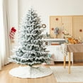 thumbnail image 4 of Gymax 6ft Snow Flocked Decoration Christmas Tree w/LED Lights & PE & PVC Tips, 4 of 10