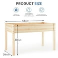 thumbnail image 4 of JIOABL Raised Garden Bed with Legs, 48x24x30in Wood Elevated Planter Box w/Bed Liner for Herbs Flowers Vegetables, Wood, 4 of 5