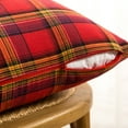 Rosnek Christmas Scottish Tartan Plaid Throw Pillow Covers Farmhouse