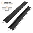 thumbnail image 2 of TSV 2pcs Silicone Gap Covers, Heat Resistant Wide and Long Kitchen Stove Counter Gap Fillers, 21", Black, 2 of 7