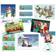 Stonehouse Collection Golf Christmas Card Variety Pack - 24 Golfing Holidays Car