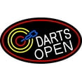 thumbnail image 1 of Dart Board Open Oval With Red Border LED Neon Sign 20 x 37 - inches, Clear Edge Cut Acrylic Backing, with Dimmer - Bright and Premium built indoor LED Neon Sign for Bar decor., 1 of 7