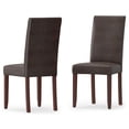 thumbnail image 1 of Acadian Transitional Parson Dining Chair (2pcs) in Distressed Brown Faux Leather, 1 of 8
