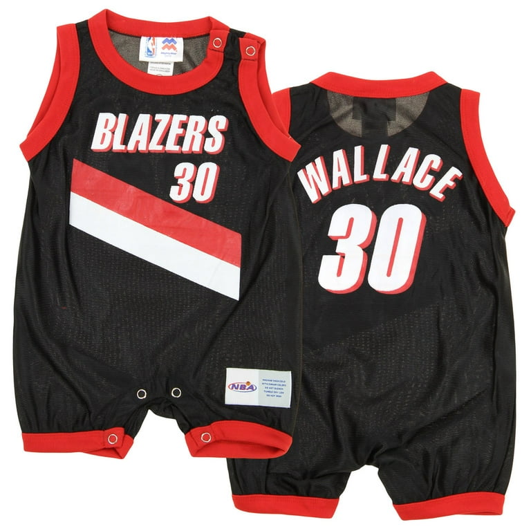 NBA Infant Portland Trail Blazers Rasheed Wallace #30 Retro Romper, Black 