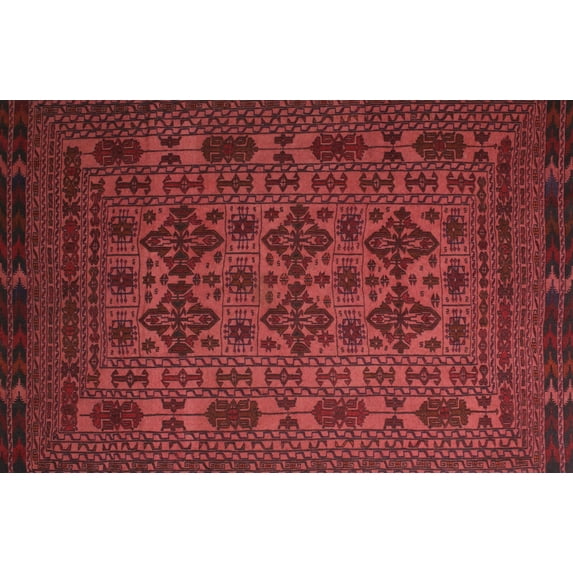 Ahgly Company Indoor Rectangle Traditional Red Persian Area Rugs, 6' x 9'