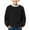 Black, variant on PINQI Girls Fuzzy Crew Neck Sweatshirts Long Sleeve Plain Pullover Tops Clothes Kids Toddler Soft Fleece Thermal Shirt