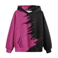 thumbnail image 7 of Ecqkame Boys Children's Color Block Hoodies Long Sleeved Casual Sports Hooded Sweatshirts Handsome Everyday Top 4-14 Years Hot Pink 11 Year, 7 of 7