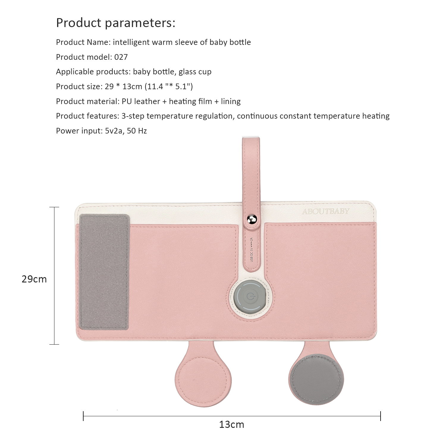 Baby Bottle Warmer USB Baby Bottle Warmer Bag Portable Feeding Bottle Warmer Baby Thermostat Bag for Travelling Outdoor