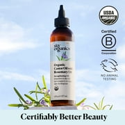 Sky Organics Organic Castor Oil with Rosemary Oil to Condition for Hair and Lashes, 6 fl oz