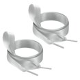 thumbnail image 1 of Cordones de satén de 47", cordones planos de seda de 3/4" de ancho, cordones de zapatillas de seda para decoración de zapatos para chicas y mujeres, gris claro, 1 of 7