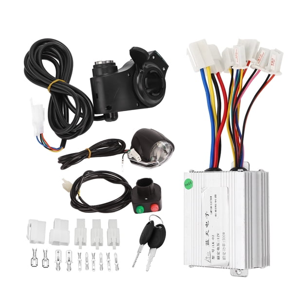 Kit de acelerador de pulgar para bicicleta eléctrica, Kit de controlador de velocidad de motor de cepillo de 12V 500W Kit de controlador de motor de cepillo Diseño a prueba de futuro
