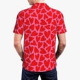 thumbnail image 4 of Balery Love Heart Printed Men’s Short Sleeve Polo Shirt, Midweight Men's Shirt,Golf Polo shirts -4X-Large, 4 of 9