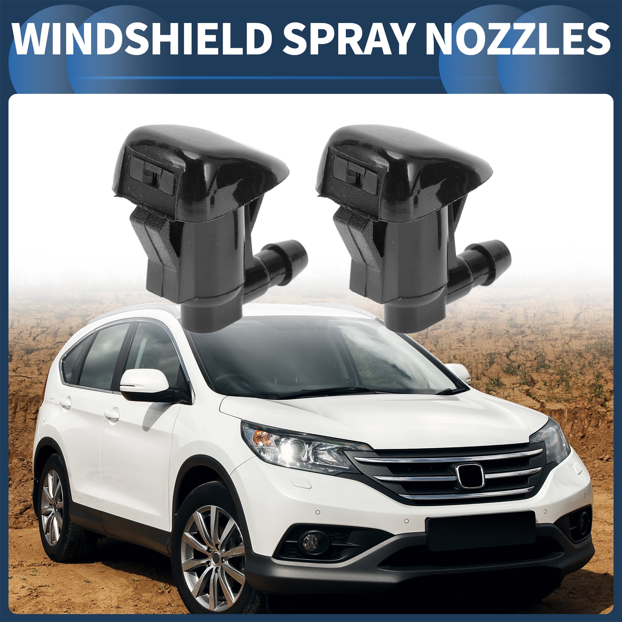 Unique Bargains Windshield Washer Nozzle Kit for Toyota Sienna 2004-2010 Black