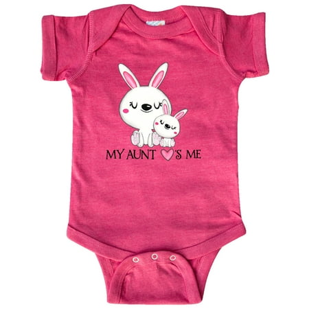 

Inktastic My Aunt Loves Me- bunny family Gift Baby Boy or Baby Girl Bodysuit