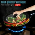 thumbnail image 4 of Universal Lid for Pots, Pans and Skillets - Tempered Glass Lid with Heat Resistant Silicone Rim Fits fit 7", 8" 9" & 10", 11", 12" Diameter Cookware, Replacement Lid for Frying Pan, 4 of 7