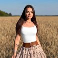 thumbnail image 3 of Body elegante de manga corta con cuello cuadrado para mujer, body ajustado liso, ropa interior básica que combina con todo, camiseta informal, Top Sexy de oficina para mujer, 3 of 5