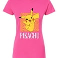 thumbnail image 3 of Pokémon - Pikachu Abstract Background - Juniors Fitted Graphic T-Shirt, 3 of 5