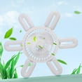thumbnail image 1 of Leutsin Summer Saving Deals!Propeller Ceiling Fans With Lights And Remote,Basic Ceiling Fans For Home With Lights,New U-shaped 6-leaf LED Folding Leaf Light Remote Control Dimming Fan Light, 1 of 8