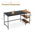 thumbnail image 4 of Giantex Large Computer Desk, PC Laptop Desk w/Storage Shelves, Industrial Home Office Desk for Writing, Studying, Gaming, Black, 4 of 10