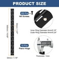 thumbnail image 2 of 20x1.2 Inch Piano Hinge,10 Pcs Continuous Hinge with Holes for Piano Gate Door Wooden Storage Box Cabinet Boat,Black, 2 of 7