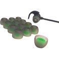 thumbnail image 2 of Silicone Ear Tips 7 Pairs Silicone Ear Cushion In-Ear Replacement Ear Tips, 4.5mm（Green）, 2 of 3