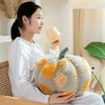 thumbnail image 6 of Cevemin Soft Pumpkin Shaped Throw Pillow for Couch, Car & Home Decor - Fall Thanksgiving Halloween Decorative Cushion with Red, Green, Yellow Options | Skin-Friendly Polyester Gift for Party & Office, 6 of 7
