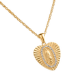 thumbnail image 3 of Collares para Mujer Oro 18k de Virgen de Guadalupe con Zirconia Cúbica, LuckyLy Acero Inoxidable con Baño Oro 18k, Cadena y Dije – Joyería ideal como Regalos para Mujer Navidad y Regalos para dorado, 3 of 7