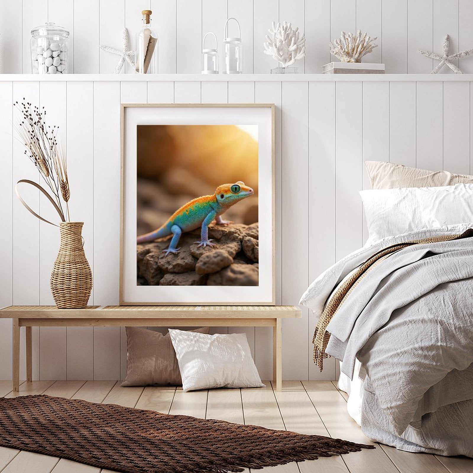 Diamond Art Kits for Adults - 5d Colorful Lizard On Rocks Diamond Painting for Adults, Diamond Art for Adults Beginners, Diamond Painting Kits for Adults for Home Wall Decor