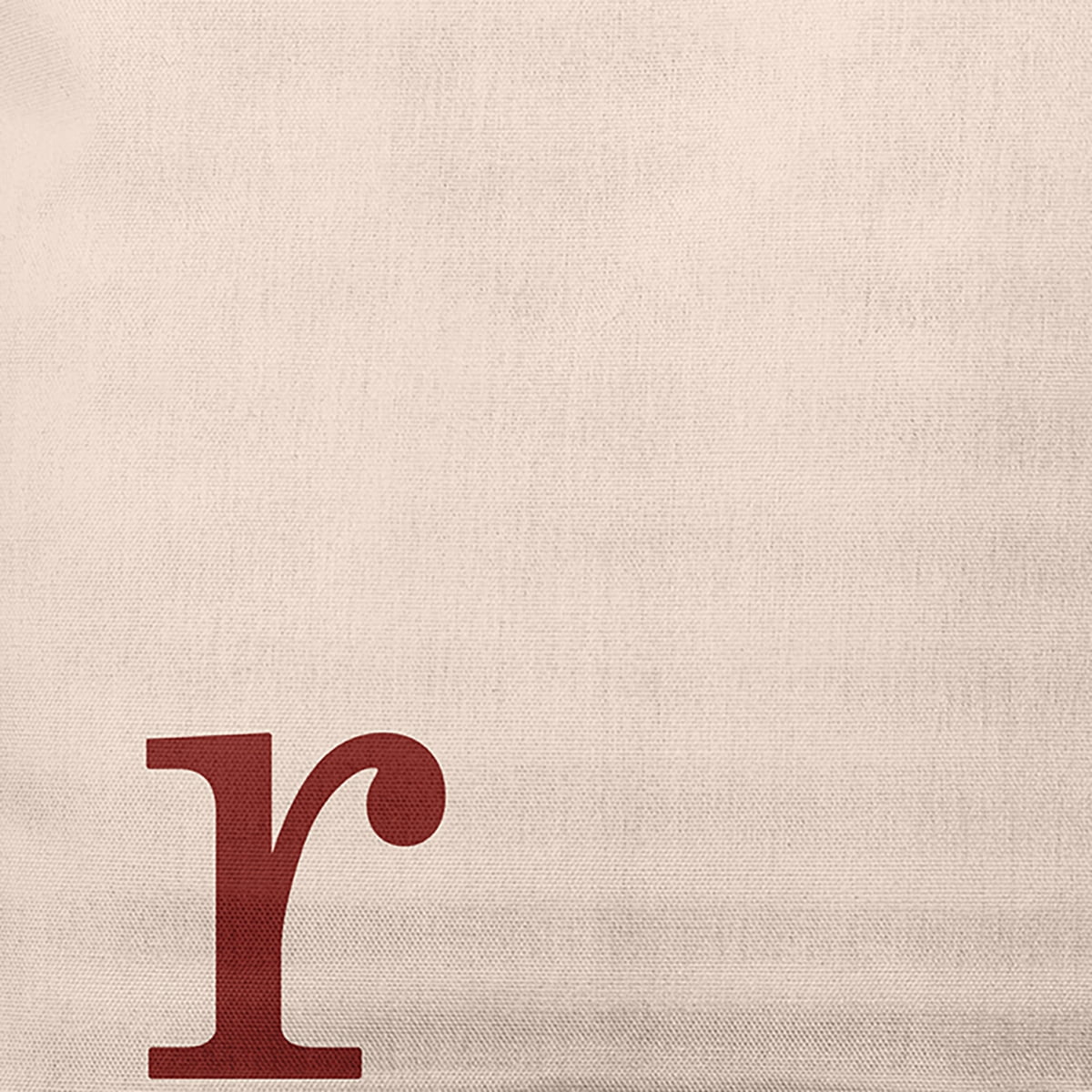 Simply Daisy 14" x 20" Modern Monogram Decorative Throw Pillow, Maple Red