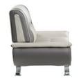 thumbnail image 3 of OakvillePark Lubec Faux Leather Upholstered Living Room Chair, Beige/Gray, 3 of 5