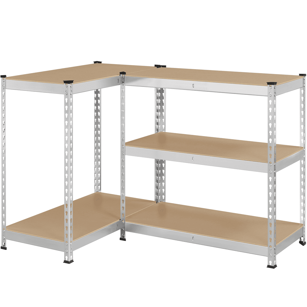 Alden Design 5-Shelf Boltless & Adjustable Steel Storage Shelf Unit, Silver, Holds up to 705 lb Per Shelf