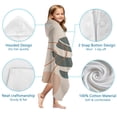 thumbnail image 7 of Brown Boho Plant Pattern Hooded Bath Towel，60"x35" for Ages 3 To 12 Kids, Quick Dry Lightweight Soft Microfiber Hood Beach Towel Cover Up for Kids, 7 of 7