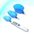 thumbnail image 2 of 300/0.1 Gram Battery Powered Mini Size Kitchen Use Spoon Scale Plastic Household Metering Scale Electronic Balance Scale With 3 Replaceable Spoon Head No Battery Included(Blue), 2 of 9