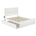 thumbnail image 4 of Madison Queen Platform Bed with Matching Footboard & Twin XL Trundle in White, 4 of 6