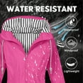 thumbnail image 4 of jtjvou Women Light Rain Jacket Waterproof Active Outdoor Trench Raincoat with Hood Lightweight Plus Size for Girls Pink L, 4 of 9