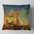 thumbnail image 2 of Designart Majesty of Tower Bridge - Cityscape Photography Throw Pillow - 16x16, 2 of 5
