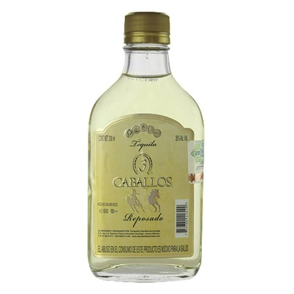 Paquete de 3 Tequila 3 Caballos Reposado 200 ml