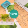 thumbnail image 2 of Clips de papel con forma de hueso creativo de acero inoxidable 12PCS, marcadores divertidos, clip de organización de documentos sujetapapeles sujetapapeles sujetapapeles Spptty artesanía, 2 of 7